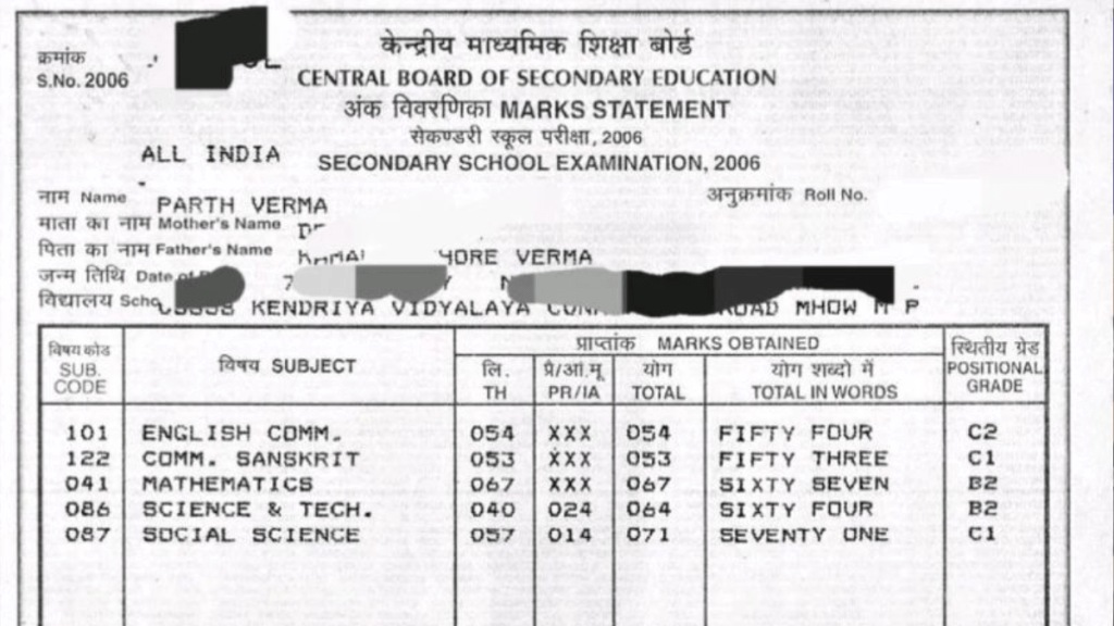 “Took me 3 years to finish 12th. Failed CA Inter. Cleared CA Final in my 5th attempt,” wrote a Bengaluru-based CA on LinkedIn, while sharing his CBSE Class 10 marksheet.