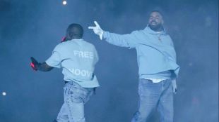 Kanye West and Drake' Free Hoover concert
