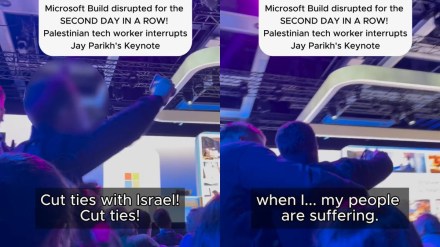 Microsoft pro-Palestinian protest Microsoft Build