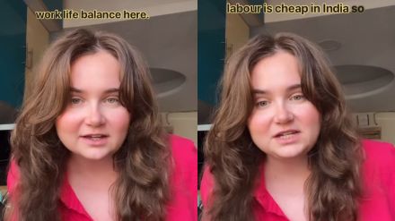 Australian woman in India - viral video, work culture