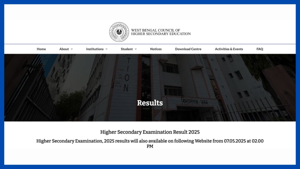 WBCHSE West Bengal Board Class 12th Result 2025 Out at wbresults.nic.in,wbchse.wb.gov.in Direct Link WBCHSE West Bengal Board Class 12th Result 2025 Out at wbresults.nic.in,wbchse.wb.gov.in Direct Link