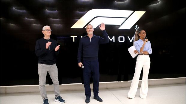 Apple CEO Tim Cook praises the F1 movie featuring Brad Pitt and Lewis Hamilton, see pictures