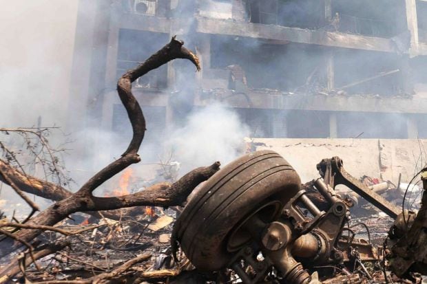 Roads around the crash site have been completely sealed by authorities. Residents have been asked to stay away to help emergency services carry out operations smoothly. (Image Source: PTI) 