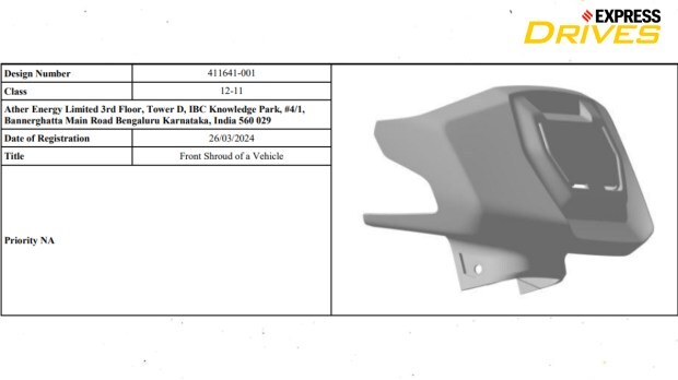 Ather e-scooter headlamp patent application