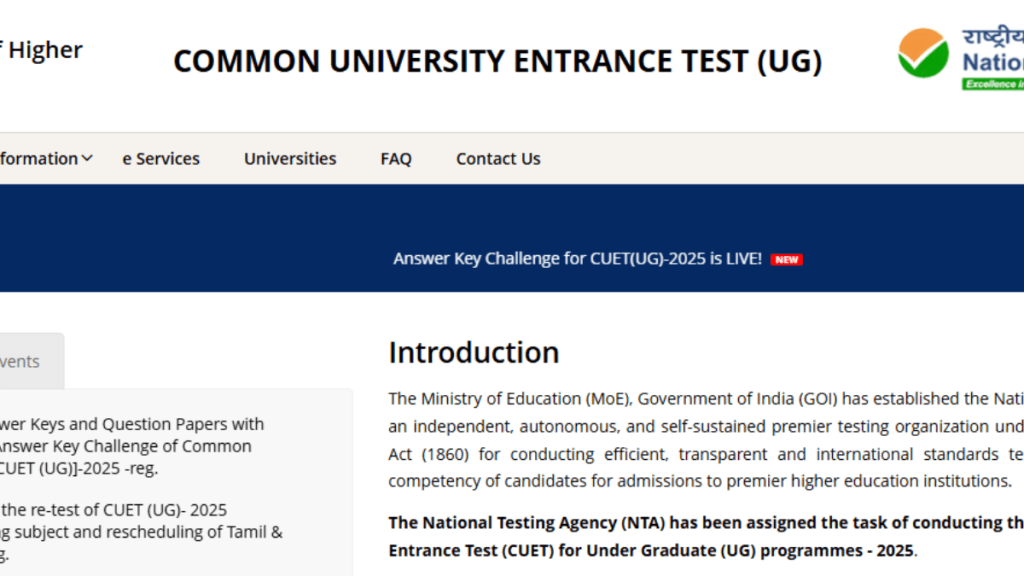 CUET UG Result 2025 Date Steps to download Final Answer Key, Result Scorecard at cuet.nta.nic.in CUET UG Result 2025 Date Steps to download Final Answer Key, Result Scorecard at cuet.nta.nic.in