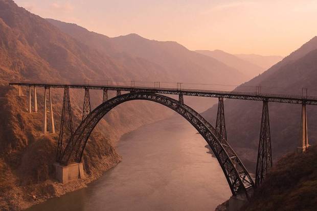 The Chenab bridge is the tallest bridge globally as it is 1,178 feet above the Chenab River. The height of the bridge crosses the Eiffel Tower by around 35 metres. (Photo source: X)