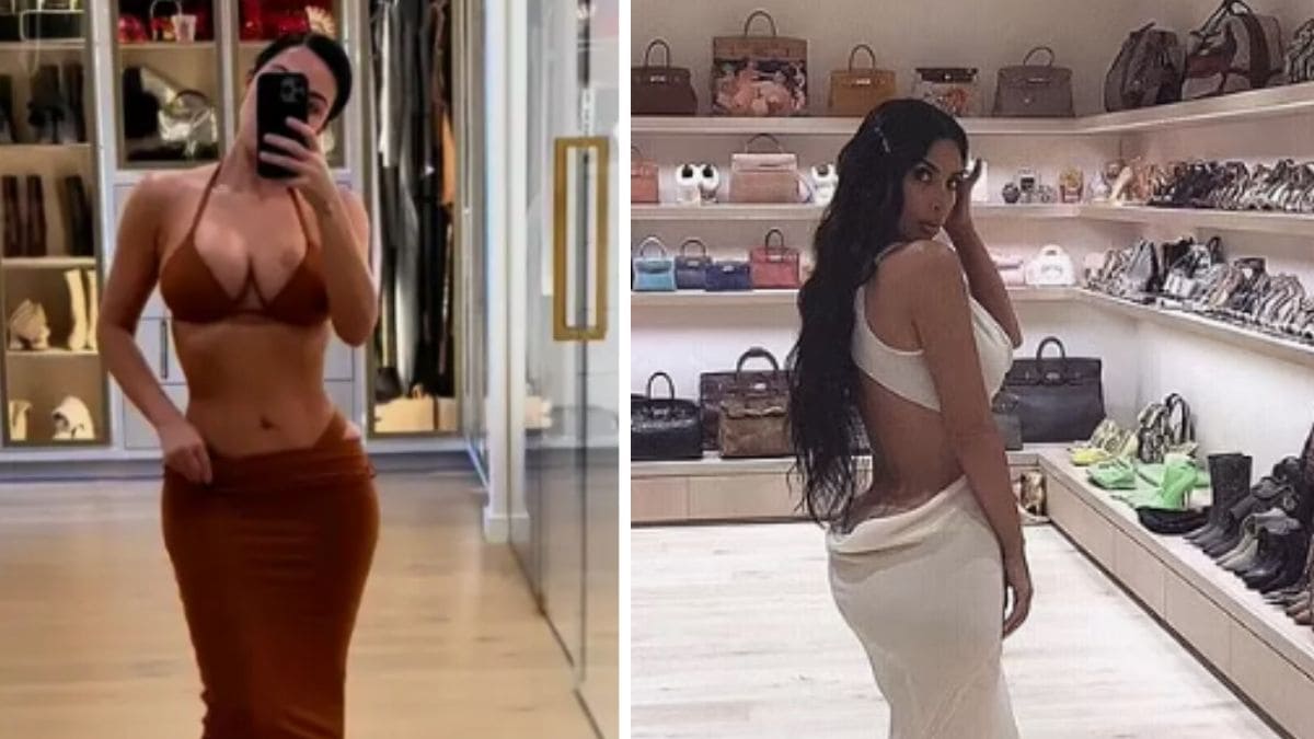 The reality star and business mogul took to Instagram over the weekend to model her latest bikini styles, all while subtly flaunting the opulence of her private wardrobe sanctuary.