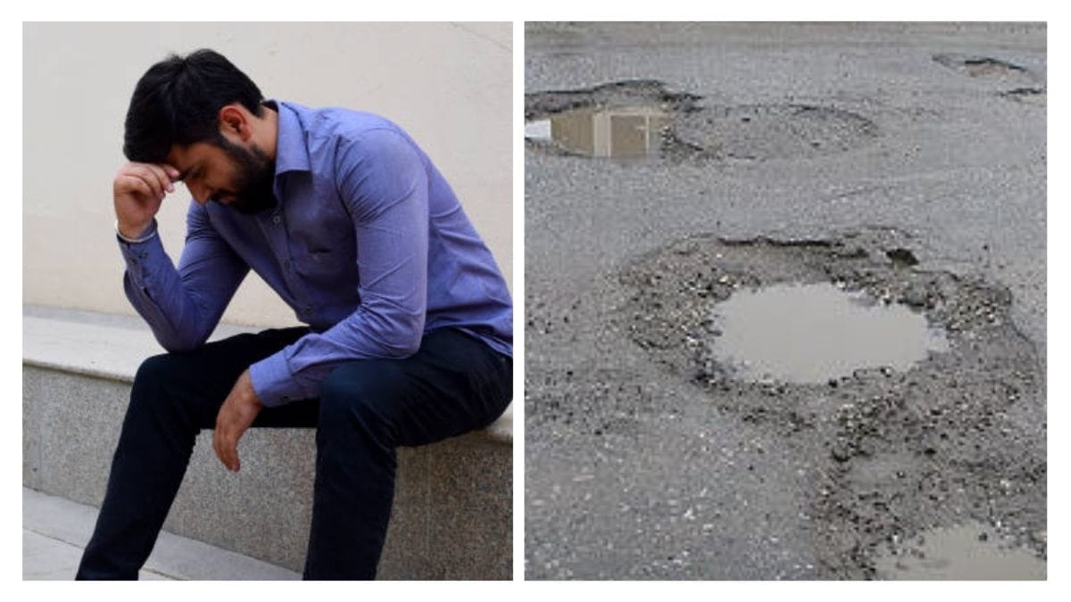 "Really bad roads. Potholes galore. Nobody cares about fixing the roads," wrote the NRI
