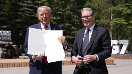 US President Donald Trump and British Prime Minister Keir Starmer hailed the partial deal as a “very good day” for bilateral ties. US President Donald Trump and British Prime Minister Keir Starmer hailed the partial deal as a “very good day” for bilateral ties.