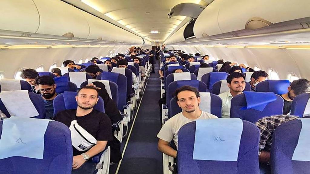 Evacuated Indian students from Iran arrive in Delhi