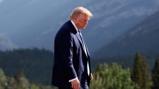 Trump had joined the other leaders (before leaving) in issuing a statement saying Iran 'can never have a nuclear weapon' and calling for a 'de-escalation of hostilities in the Middle East, including a ceasefire in Gaza'.