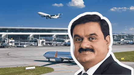 Adani Group investing ₹57,333 crore in Navi Mumbai airport by FY30. (Image: Canva)