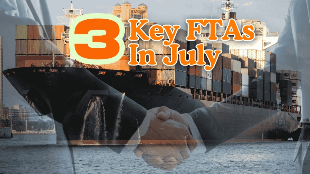 India pushing key FTAs with US, UK, EU in July to boost exports, cut tariffs. (Image: Canva) India pushing key FTAs with US, UK, EU in July to boost exports, cut tariffs. (Image: Canva)