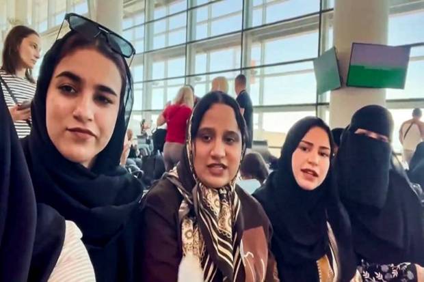 Indian students of Urmia University of Medical Sciences, Iran, wait to board a flight to return to India. (Photo source: PTI)