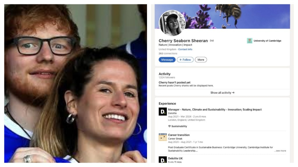 Cherry Sheeran’s LinkedIn profile goes viral on X. (Image Source: X and Linkedin) Cherry Sheeran’s LinkedIn profile goes viral on X. (Image Source: X and Linkedin)