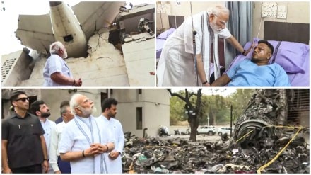 Air India Ahmedabad plane crash highlights: Prime Minister Narendra Modi took stock of the crash site on Friday and also visited the Civil Hospital in the city. (Image: ANI) Air India Ahmedabad plane crash highlights: Prime Minister Narendra Modi took stock of the crash site on Friday and also visited the Civil Hospital in the city. (Image: ANI)