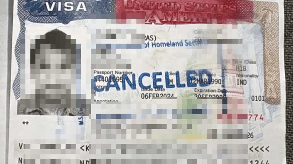 H-1B visa: The H-1B visas of one Bangaluru and two Hyderabad workers were revoked at the Abu Dhabi International Airport. Read on to find out why. H-1B visa: The H-1B visas of one Bangaluru and two Hyderabad workers were revoked at the Abu Dhabi International Airport. Read on to find out why.