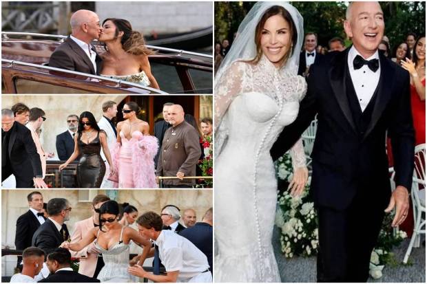 Billionaire Jeff Bezos and media personality Lauren Sanchez tied the knot in a grand, star-studded ceremony in Venice, Italy, transforming the romantic city into a global spectacle. Set against the breathtaking backdrop of canals and Renaissance architecture, the couple exchanged vows in a celebration that blended glamour, wealth, and historic charm. Sanchez dazzled in a custom Dolce & Gabbana gown that reportedly took 900 hours to create. With an estimated cost of $56 million, the wedding drew elite guests from Hollywood and Silicon Valley, arriving via private jets and cruising the canals in water taxis. While the celebration captivated international media, it also drew criticism from local activist groups concerned about environmental impact and the growing influence of billionaire tourism on Venice. Despite the backlash, the lavish affair captured worldwide attention, cementing its place as one of the most talked-about weddings of the year. Here are some exclusive glimpses from the big day!