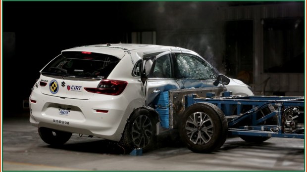 Maruti Baleno side impact test Bharat NCAP