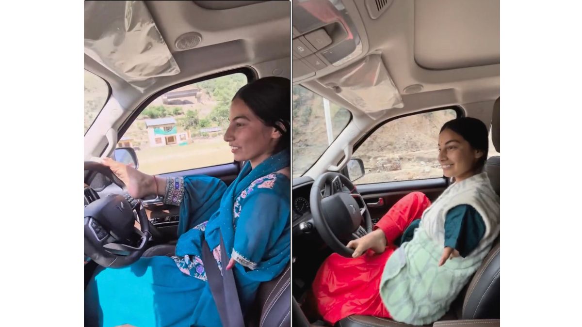 Sheetal Devi, Paralympic medallist, drives with feet, Mahindra Scorpio N, Anand Mahindra, Indian Paralympian, phocomelia, viral video, para archery, inspirational athlete, Jammu and Kashmir, Paris Paralympics 2024