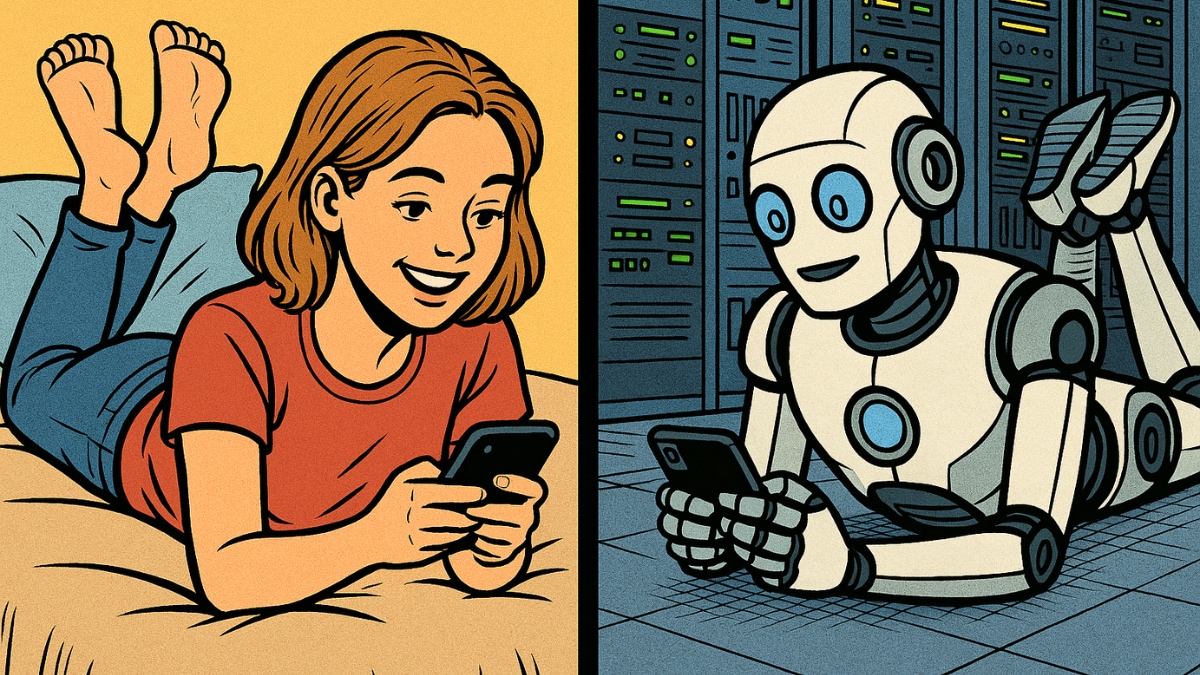 In the end, AI companions may reflect our desires, but they cannot fulfil them entirely. As Sinha puts it: “If society outsources emotional life to a machine, we risk forgetting how to be with one another.” (Image created on ChatGPT)