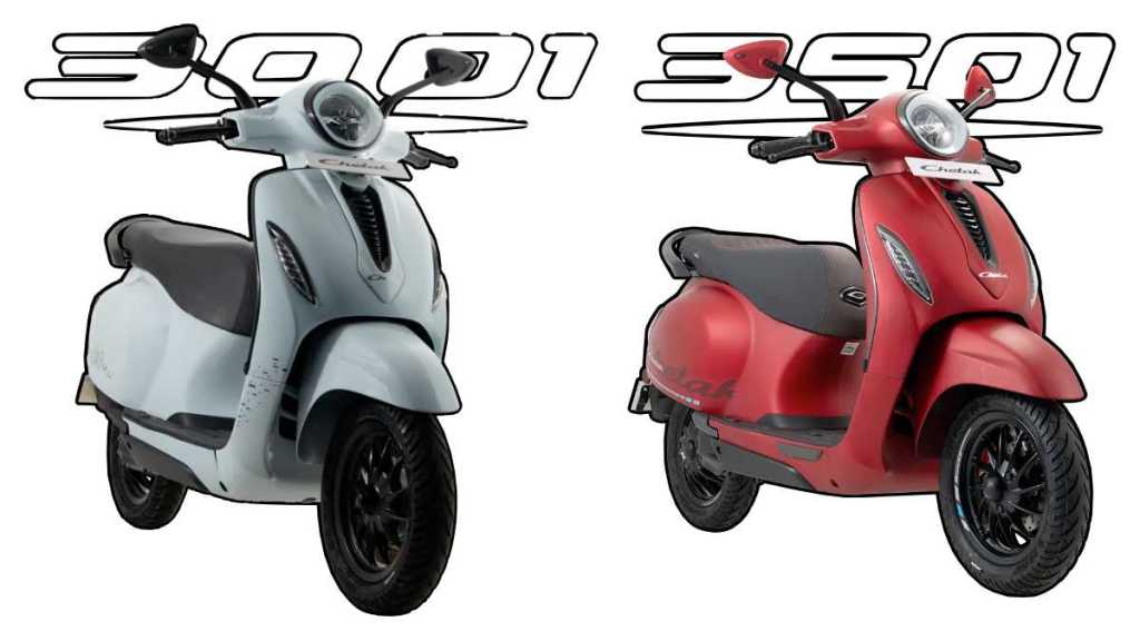 Bajaj Chetak EV range now consists of four variants — 3001, 3503, 3502, and 3501