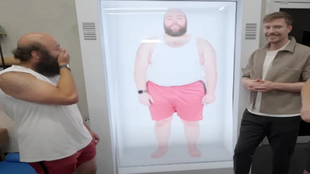MrBeast's friend Majd loses 100 pounds, wins 7K in 178 days amid coachs’ death . (Image Source: Youtube)