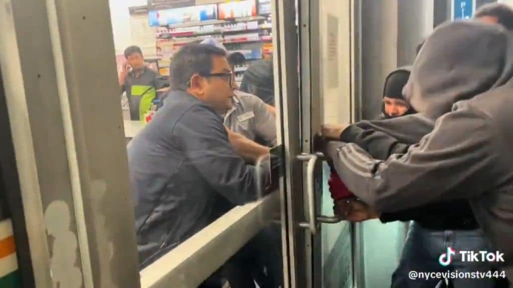 Los Angeles protests - Indian protest 7-Eleven