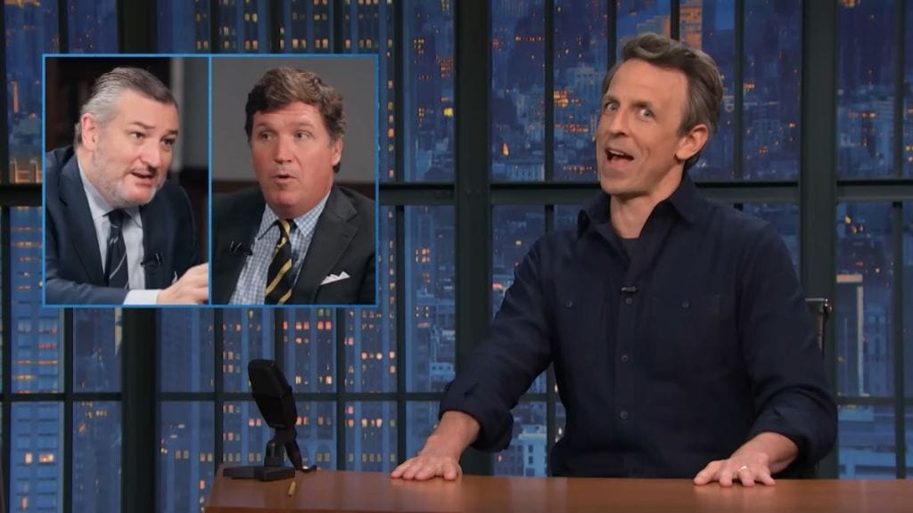 Seth Meyers on Ted Cruz Tucker Carlson standoff