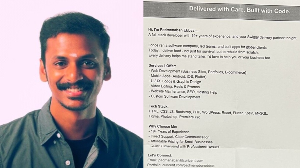 Peak Bengaluru: The Swiggy delivery partner once ran a software company and is now trying to get his business back on track with every order he delivers.