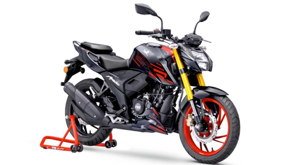 The 2025 TVS Apache RTR 200 4V sees a big update in terms of front suspension