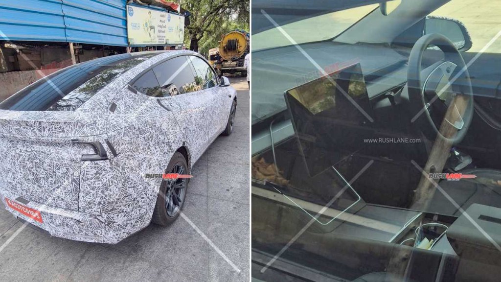 The Model Y, manufactured in China, has already seen its initial batch arrive in India | Image: Rush Lane