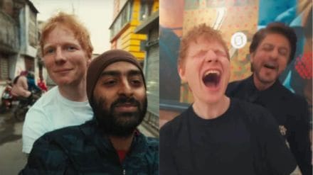 Ed Sheeran Arijit Singh Shah Rukh Khan in Sapphire music video Ed Sheeran Arijit Singh Shah Rukh Khan in Sapphire music video