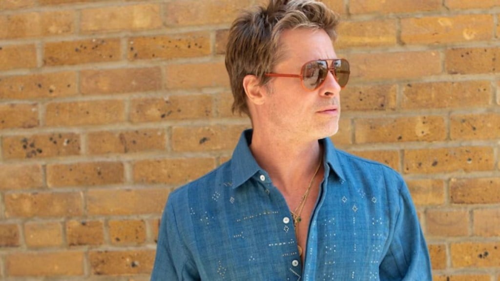 Brad Pitt in Indian shirt in F1