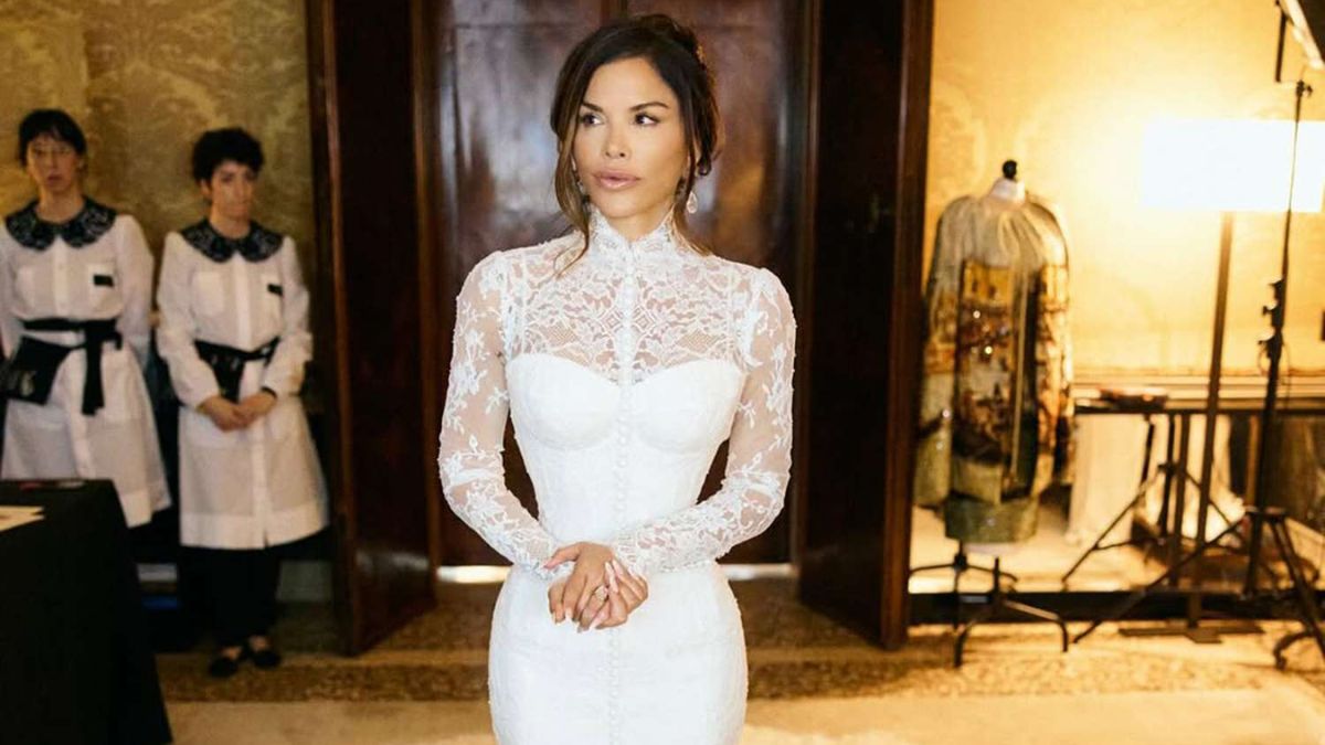 lauren sanchez dress Lauren Snchez Wears Schiaparelli Couture for Pre-Wedding Party