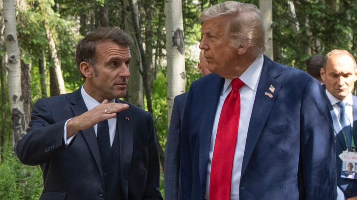 Trump Macron at G7