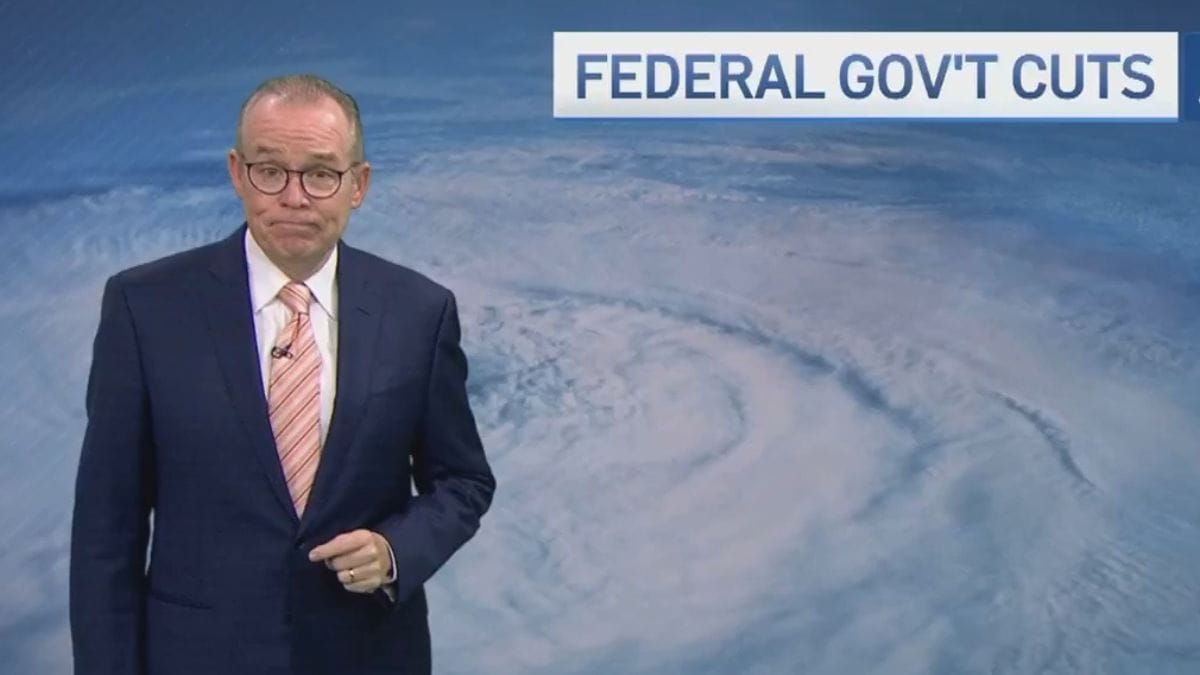 US meteorologist John Morales' warning about job cuts.