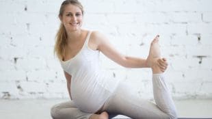 Yoga breathing during labor
