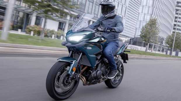 The updated Versys 650 gets a new colour option, and is available in three colours in total: Blue, Red, and Green.