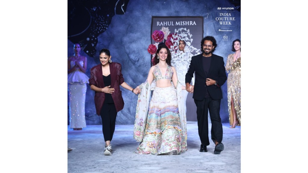 Rahul Mishra's 'Becoming Love' collection, inspired by Sufi love and Indian craftsmanship. (Image Source: Fe)