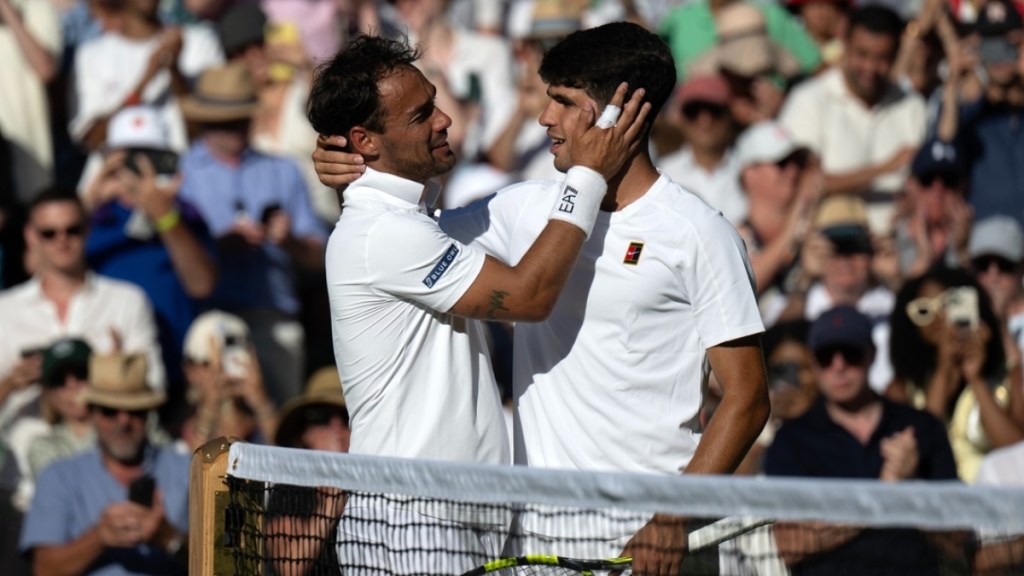 Wimbledon 2025: Two-time defending champion Alcaraz survives Fognini scare on Day 1 Wimbledon 2025: Two-time defending champion Alcaraz survives Fognini scare on Day 1
