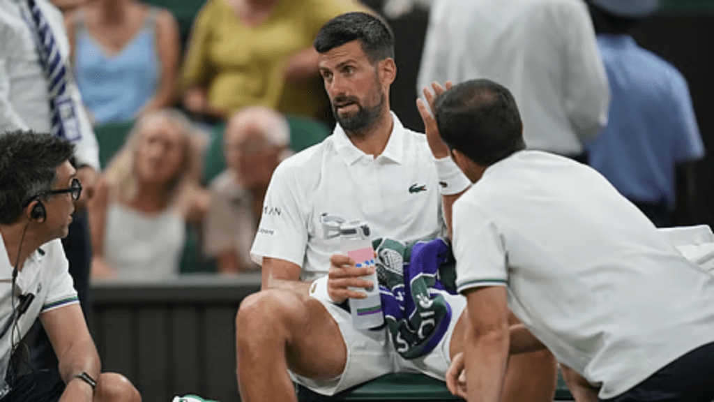 There was an ominous shift in Djokovic's body language when he called a medical timeout in the third set.