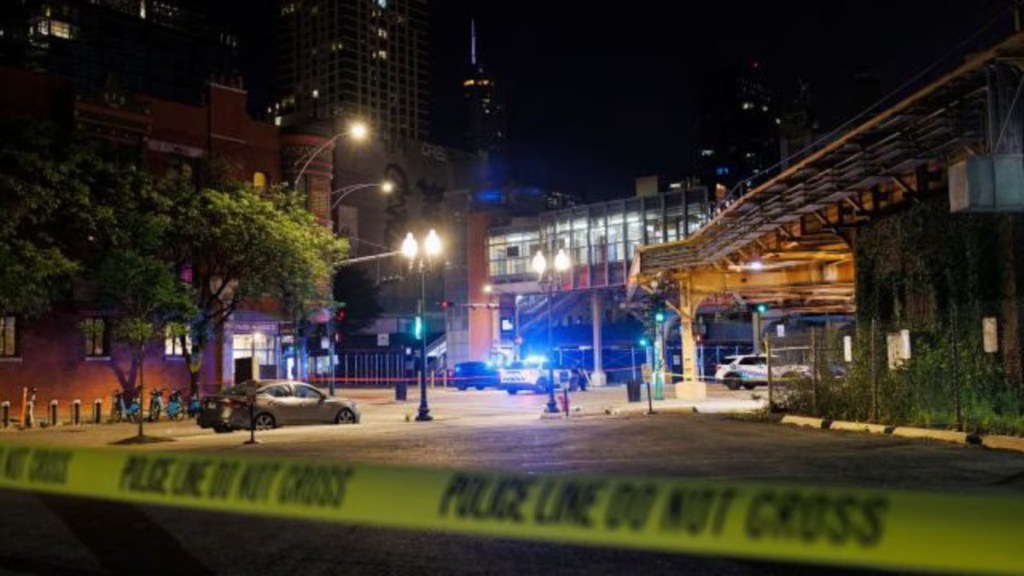 Officers work the scene of a shooting Wednesday, July 2, 2025, in Chicago. (Image Source: AP)