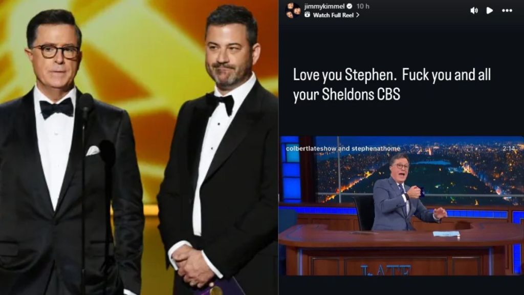Jimmy Kimmel ‘abuses’ CBS for axing The Late Show with Stephen Colbert Jimmy Kimmel ‘abuses’ CBS for axing The Late Show with Stephen Colbert