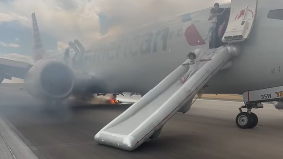 american airlines denver airport emergency evacuation