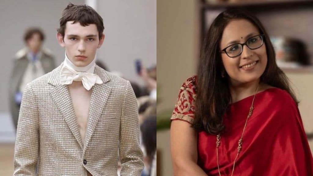 Edelwiess CEO Radhika Gupta Dior overcoat