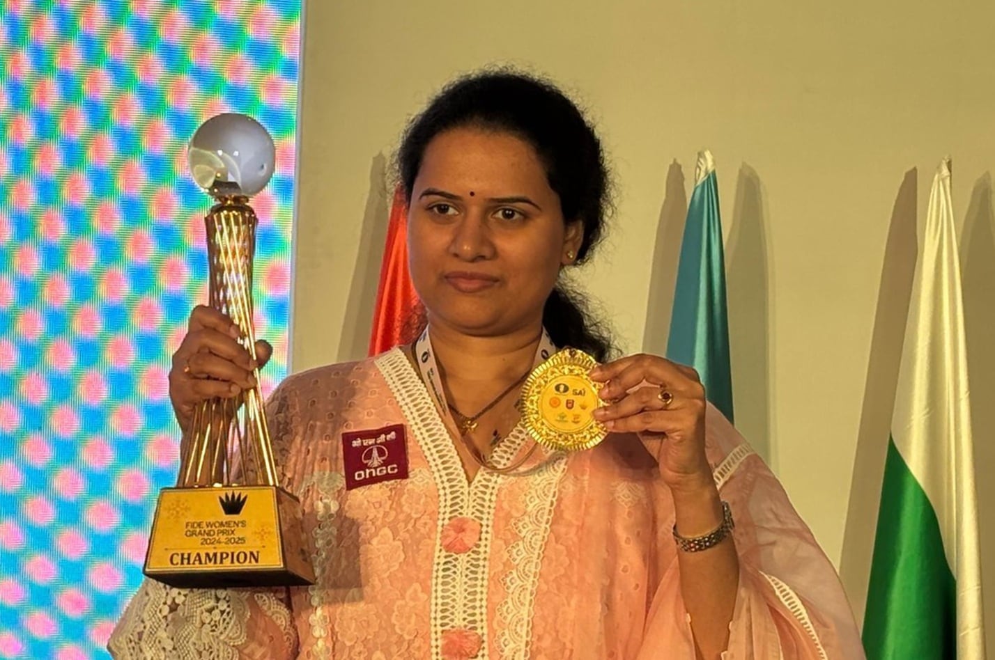 Who is Koneru Humpy? First Indian to reach FIDE Women's Chess World Cup semifinals (Photo: @naralokesh/X)