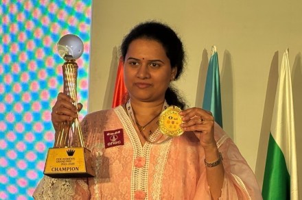 Who is Koneru Humpy? First Indian to reach FIDE Women's Chess World Cup semifinals (Photo: @naralokesh/X)