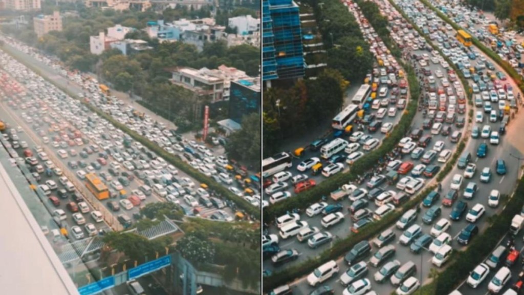 gurgaon traffic jam video, gurgaon viral video, gurugram traffic video, gurugram traffic, gurgaon traffic news, viral video, trending news