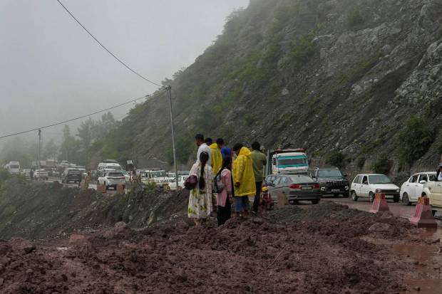 Despite the adverse conditions, no national highways have been closed. According to disaster management, the route has been kept open in case of emergency and for logistical movement. (Photo source: PTI)